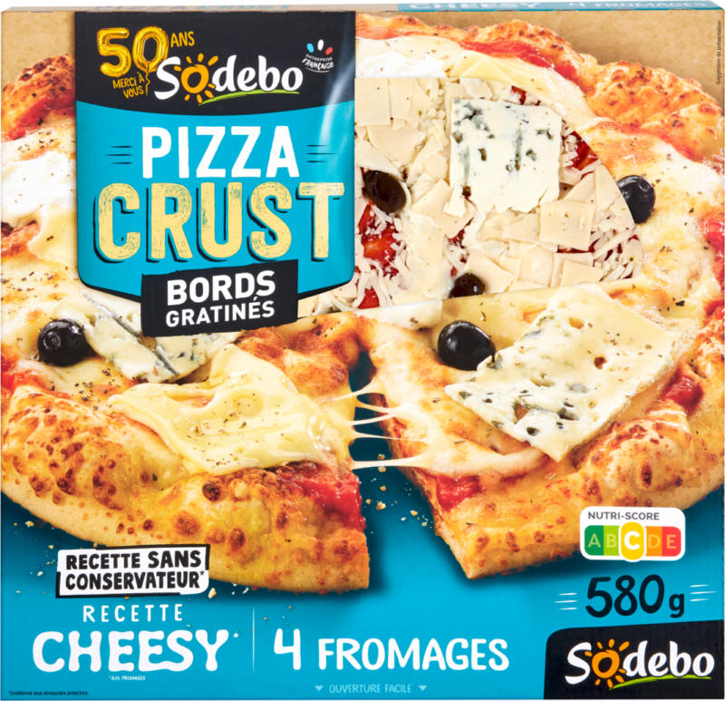 Pizza Crust Cheesy 4 Formaggi Sodebo, 580 g