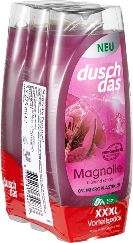 Gel doccia Magnolia Duschdas , 3 x 225 ml