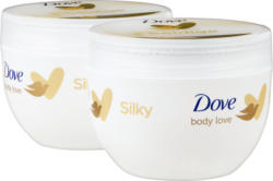 Soins du corps Silky Body Love Dove, soyeuse, 2 x 300 ml