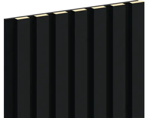 Akustikpaneel schwarz foliert 21x300x2800 mm