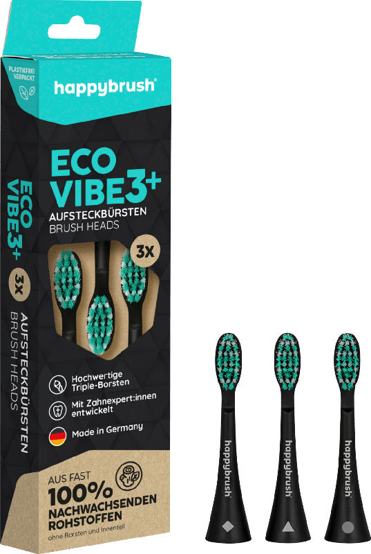 happybrush Aufsteckbürsten Eco Vibe 3+