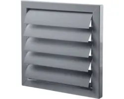 Lüftungsgitter Stahlblech grau 300 x 300 mm