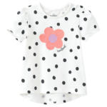 Ernsting's family Baby T-Shirt mit glitzernder Blume - bis 09.05.2024