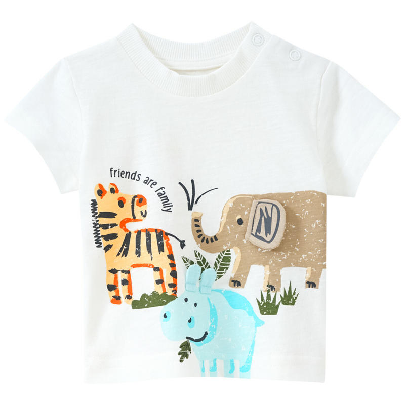 Newborn T-Shirt mit tierischem Print