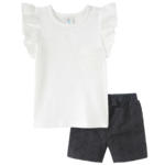 Ernsting's family Baby T-Shirt und Shorts im Set - bis 26.04.2024