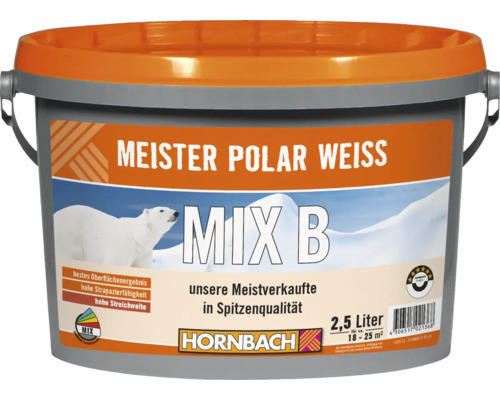 HORNBACH Meister Polarweiß Wandfarbe im Wunschfarbton mischen lassen