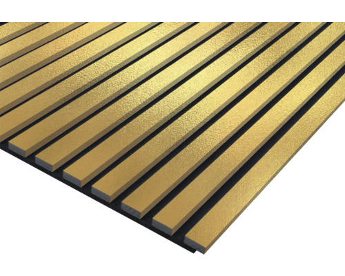 Akustikpaneel Gold gebürstet foliert 19x572x2400 mm