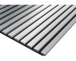 Akustikpaneel Silber gebürstet foliert 19x572x2400 mm