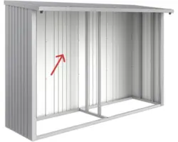 Wandelement Biohort WoodStock 288,6 x 1,1 x silber