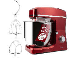 Clatronic KM 3765 XXXL Küchenmaschine Rot (Rührschüsselkapazität: 10 l, 1500 Watt)