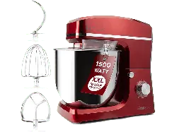 Clatronic KM 3765 XXXL Küchenmaschine Rot (Rührschüsselkapazität: 10 l, 1500 Watt)