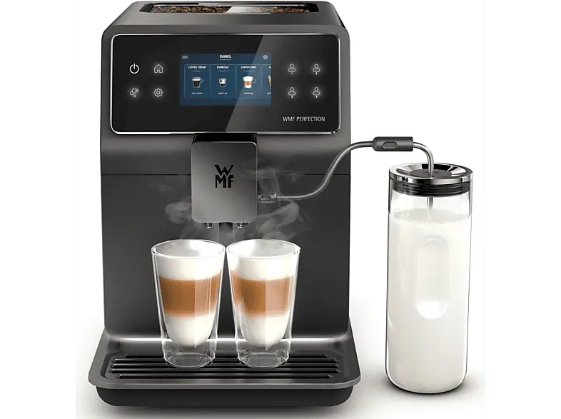 WMF CP855815 Perfection 890l Kaffeevollautomat (Silber, Kegelmahlwerk, 0,00 bar, integrierter Milchbehälter)