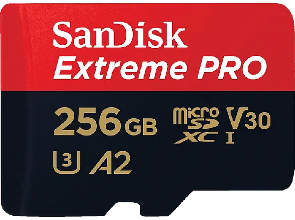 SandISK 256GB Extreme pro microSDXC Karte + SD-Adapter RescuePro Deluxe bis zu 200 MB/s mit App-Performance A2 UHS-I Class 10 U3 V30; Speicherkarte