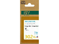 ISY IHI-1302-C-XL für HP 302XL, farbig, wiederaufbereitet; Tintenpatrone