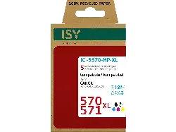 ISY ICI-5570-MP-XL für Canon 570XL & 571XL, schwarz/farbig, wiederaufbereitet; Tintenpatrone