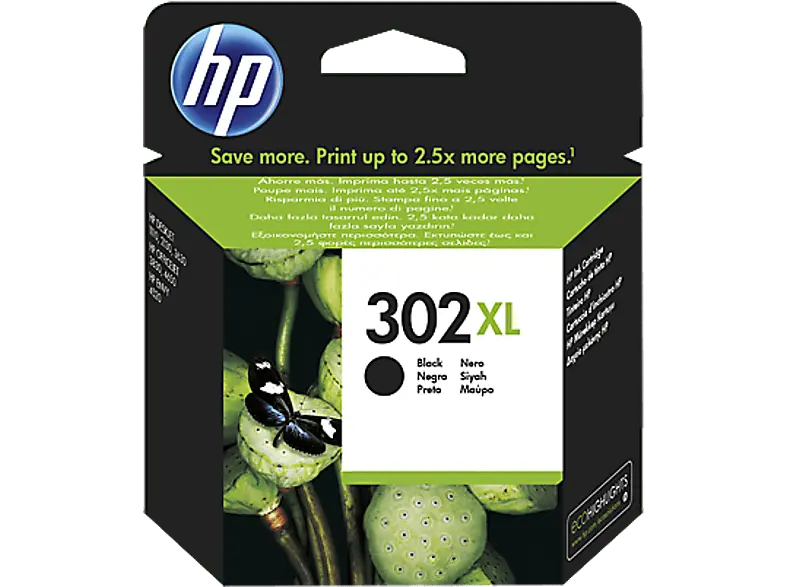HP Nr. 302XL, schwarz (F6U68AE); Tintenpatrone