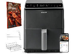 Cosori CAF-P681S Dual Blaze Pro™ Heißluftfritteuse mit Sprachsteuerung (6,4 l, 1700 Watt, Schwarz)