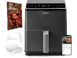 Cosori CAF-P681S Dual Blaze Pro™ Heißluftfritteuse mit Sprachsteuerung (6,4 l, 1700 Watt, Schwarz)