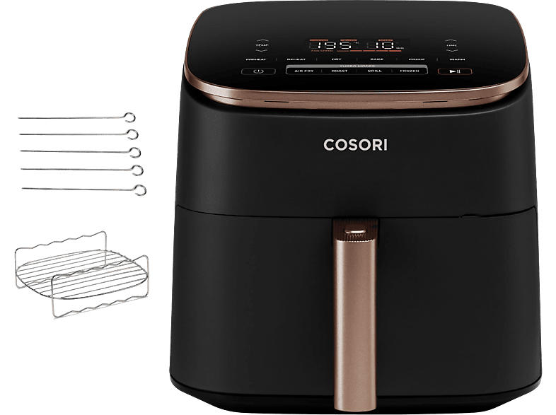 Cosori CAF-DC602-KEUR TurboBlaze Chef Edition Heißluftfritteuse (6 l, 1725 Watt, Schwarz/Rose)