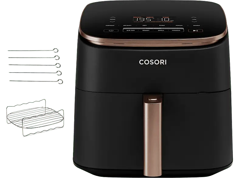 Cosori CAF-DC602-KEUR TurboBlaze Chef Edition Heißluftfritteuse (6 l, 1725 Watt, Schwarz/Rose)