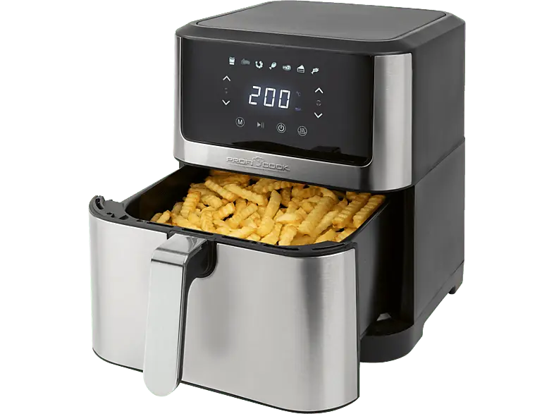 Profi Cook PC-FR 1269 H Heißluftfritteuse (8 l, 1800 Watt, Silber)
