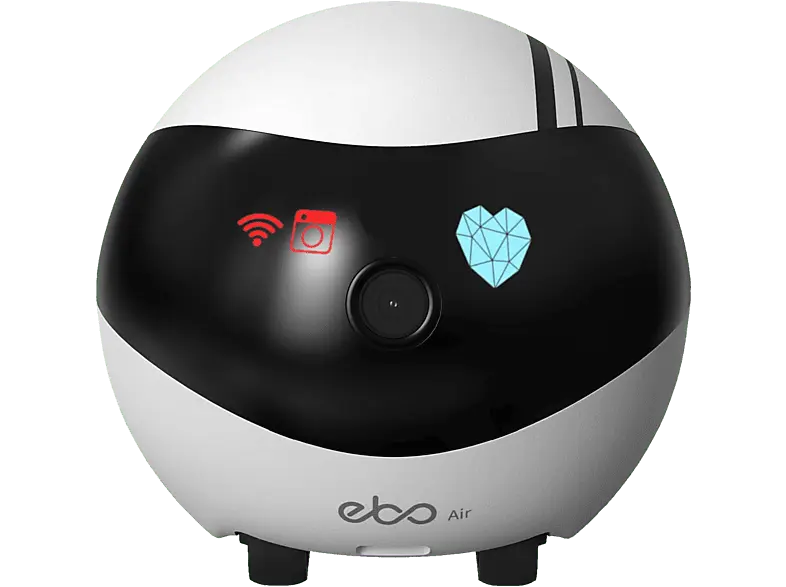 Enabot EBO Air Haustierkamera (Anzahl Kameras: 1, für Innen, Nachtsichtfunktion, Akkubetrieb, Weiss/Schwarz)