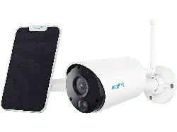 Reolink Argus Series B320 Überwachungskamera mit Solar Panel (Anzahl Kameras: 1, für Innen + Außen, Nachtsichtfunktion, Solar, Weiß/Schwarz)