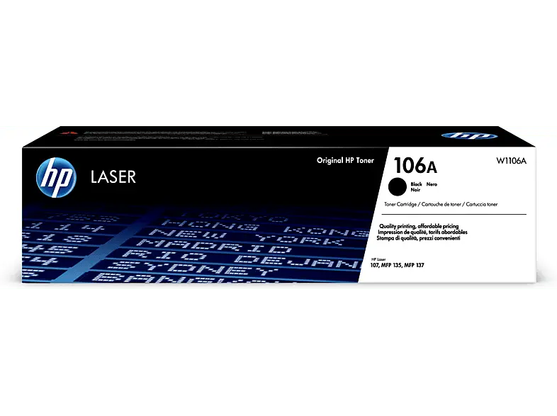HP 106A schwarz (W1106A); Tonerkartusche