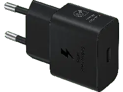 Samsung Ladegerät USB-C, Schwarz (EP-T2510X); Schnellladeadapter mit Datenkabel