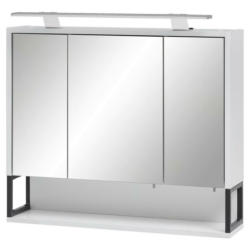 Spiegelschrank Limone weiß B/H/T: ca. 70x66,1x16 cm