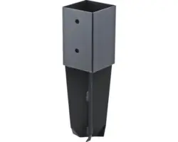 Bodenhülse Pfostenträger Zum Einbetonieren suki 90 x 90 x anthrazit 1 Stück