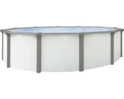 Aufstellpool Stahlwandpool-Set Green Line Evolution rund Ø 485x132 cm inkl. Sandfilteranlage, Einbauskimmer, Bodenschutzvlies & Verrohrungsset weiß-grau blau