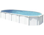 Hornbach Aufstellpool Stahlwandpool-Set Green Line Evolution oval 940x485x132 cm inkl. Sandfilteranlage, Einbauskimmer, Bodenschutzvlies & Verrohrungsset weiß grau