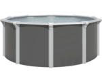 Hornbach Aufstellpool Stahlwandpool-Set Green Line Evolution rund Ø 390x132 cm inkl. Sandfilteranlage, Einbauskimmer, Bodenschutzvlies & Verrohrungsset grau grau