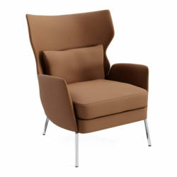 Fauteuil ALEX, cuir, touch brown