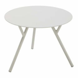 Tavolino di complemento BARCELONA, alluminio, grigio chiaro