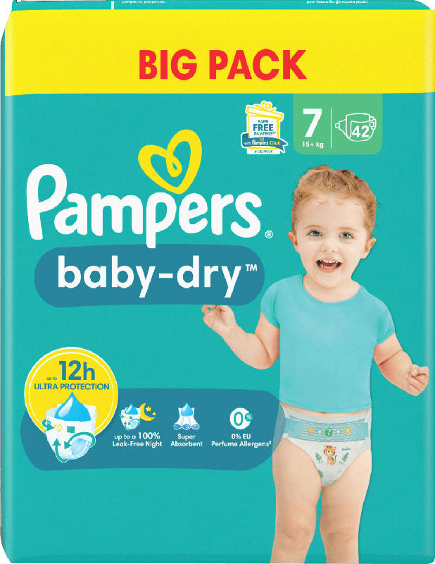 Pampers Windeln Baby Dry Gr.7 Extra Large (15+kg), Big Pack