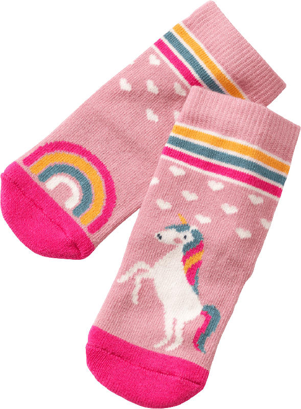 ALANA ABS Socken mit Einhorn-Motiv, rosa, Gr. 23/26