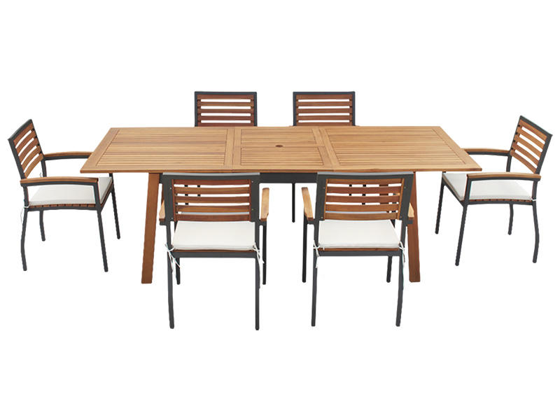 Set tavolo e sedie da giardino THOMAS Acacia legno