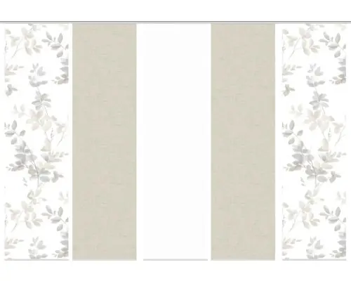 Flächenvorhang-Set Ayla 5er sand 60x245 cm