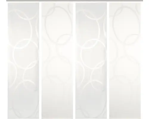 Flächenvorhang-Set Pinalo 4er wollweiß 60x245 cm