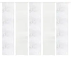 Flächenvorhang-Set Querstreifen Baum 5er grau 57x245 cm