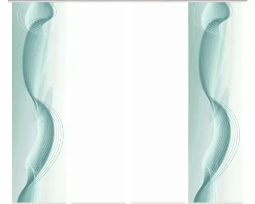 Flächenvorhang-Set Filiz 4er petrol 60x245 cm