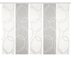 Flächenvorhang-Set Pinalo 5er grau 60x245 cm