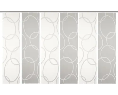 Flächenvorhang-Set Pinalo 6er grau 60x245 cm