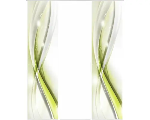 Flächenvorhang-Set Gliwe 3er apfelgrün 60x245 cm