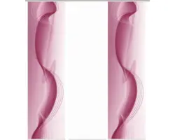 Flächenvorhang-Set Filiz 3er rot 60x245 cm