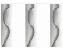 Flächenvorhang-Set Filiz 5er grau 60x245 cm