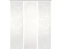 Flächenvorhang-Set Pinalo 3er wollweiß 60x245 cm