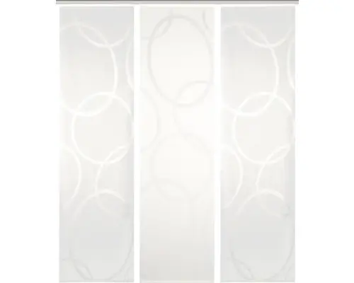 Flächenvorhang-Set Pinalo 3er wollweiß 60x245 cm